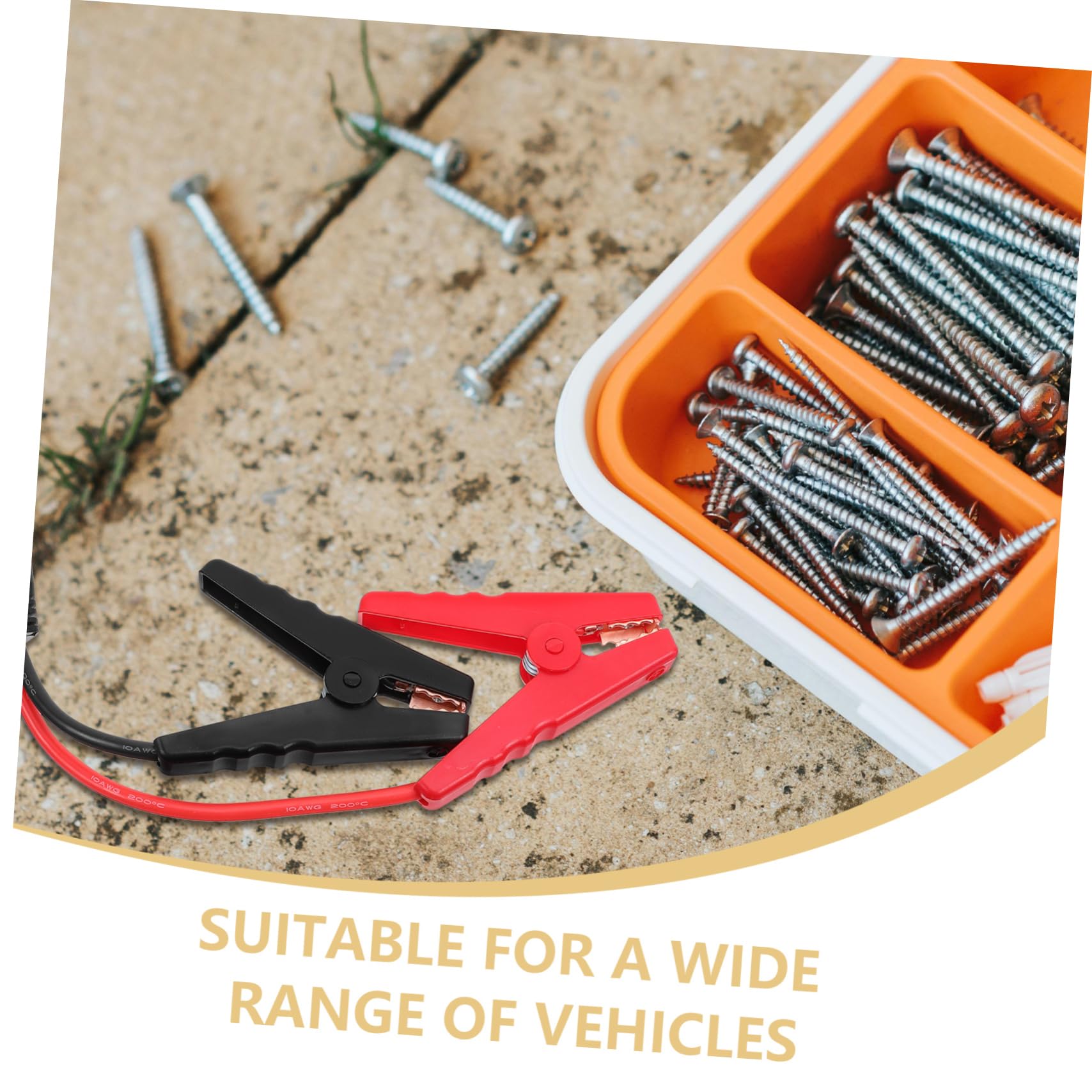 ULTECHNOVO 3piezas Cables De Arranque De Batería Portátil Con De Refuerzo Fuente De Alimentación De Emergencia Para Coches y Vehículos Accesorios De Arranque De Batería y Cargadores