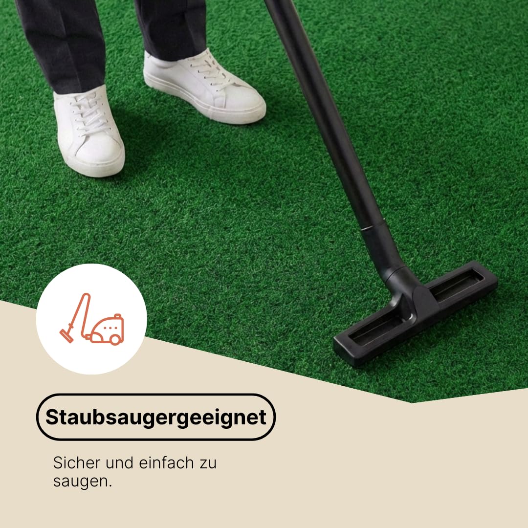 TAPISO GARDENO dywan ze sztucznej trawy, zielony, na balkon, taras, do ogrodu, na zewnątrz, sprzedawany na metry, z tworzywa sztucznego, dywan o wyglądzie prawdziwego trawy, odporny na warunki atmosferyczne, 200 x 200 cm