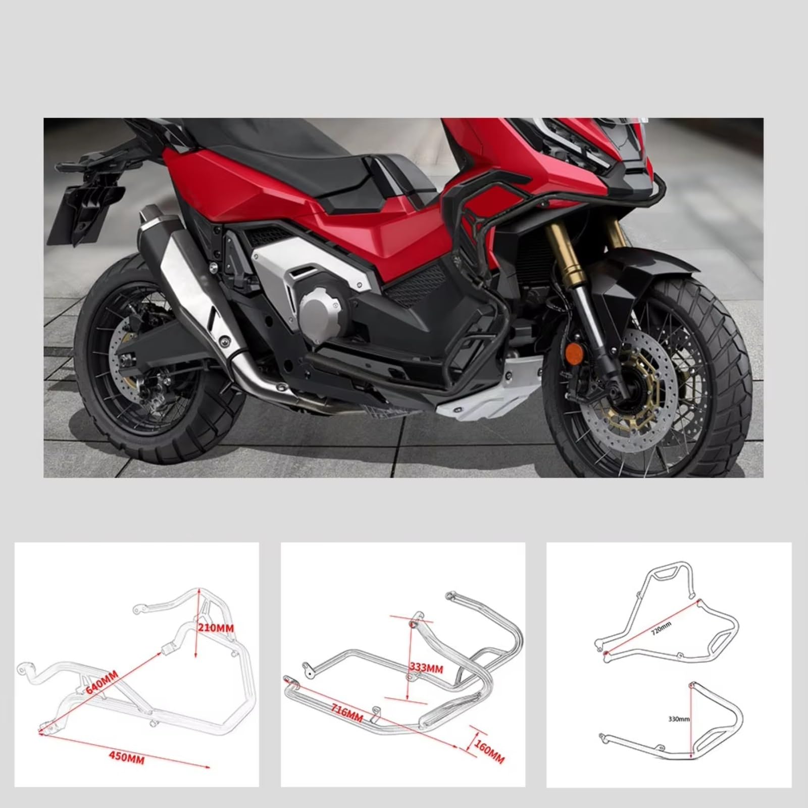 Paraurti Compatibile Con Xadv 2017-2020 Protezione Motore Moto Barra Paramotore Paraurti Autostradale Accessori Ricambio