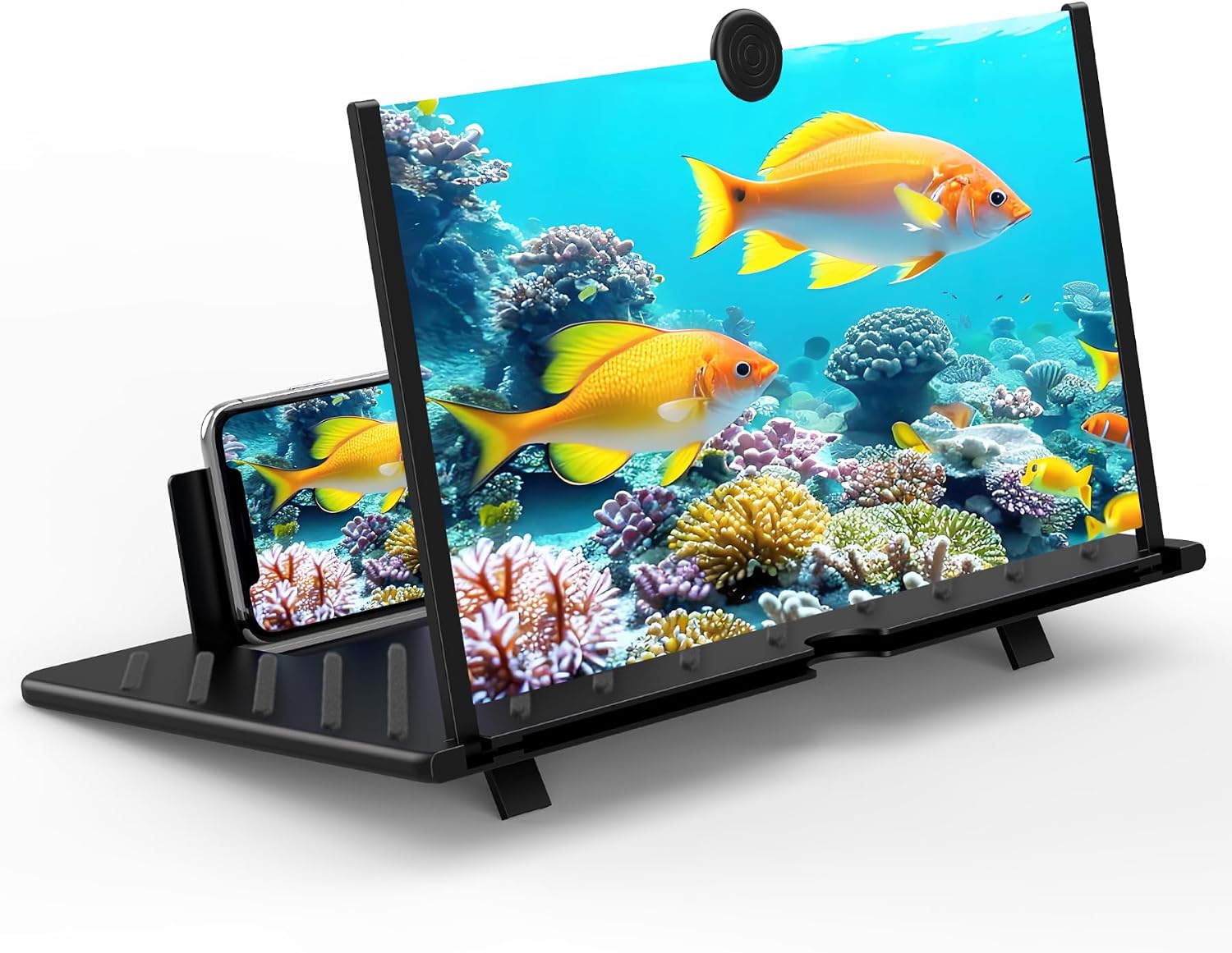 20" Screen Magnifier for Cell Phone,Fanlory 3D HD Magnifying Projector Screen Enlarger for Movies, Videos and Gaming, Foldable Phone Stand with Screen Amplifier,Birthday Gifts for Mom Dad & Family