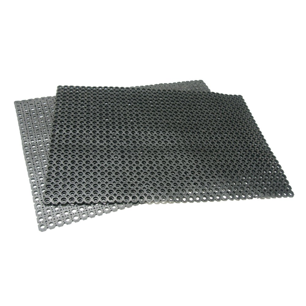 Rubber-Cal Dura-Chef Octagon Anti-Fatigue Mats for The Kitchen - 7/8 x 39 x 59-inch - Black Rubber Mats