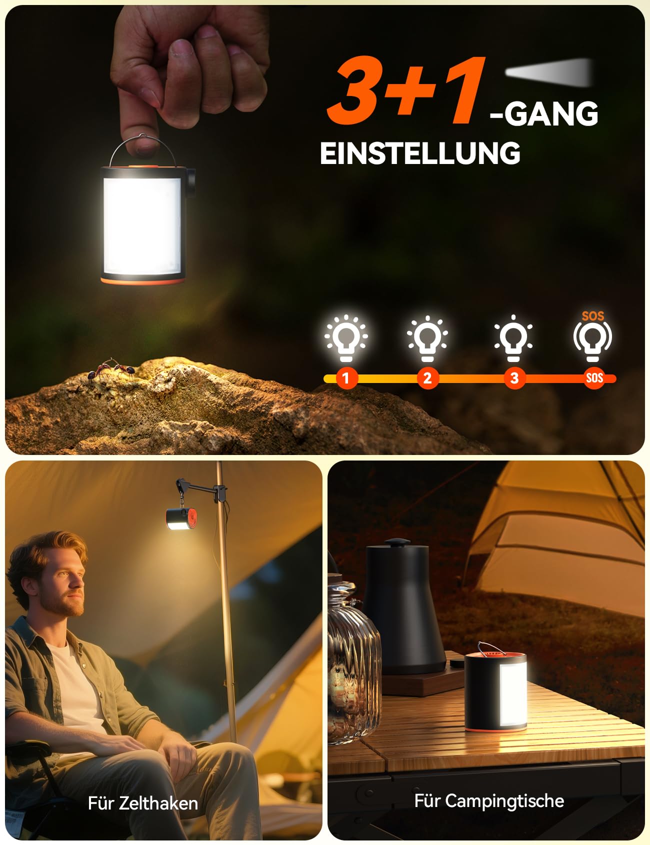 JOYROOM Elektrische Luftpumpe Kompakte für Luftmatratze mit Campinglampe, 4.8 kPa Wiederaufladbare Luftpumpe Luftmatratze mit 3600 mAh Akku Inklusive 6 Düsen Für Luftkissen Schwimmring Vakuumbeutel