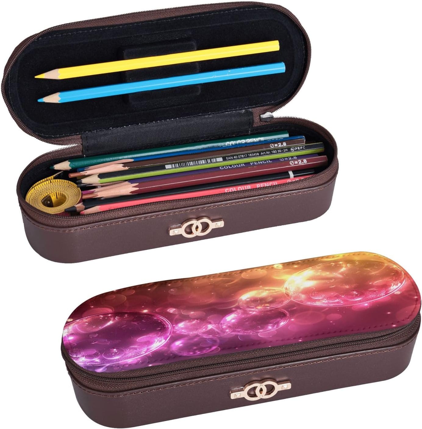 Dreamy Bubble Leather Multi Slot Pen Storage Case image 2