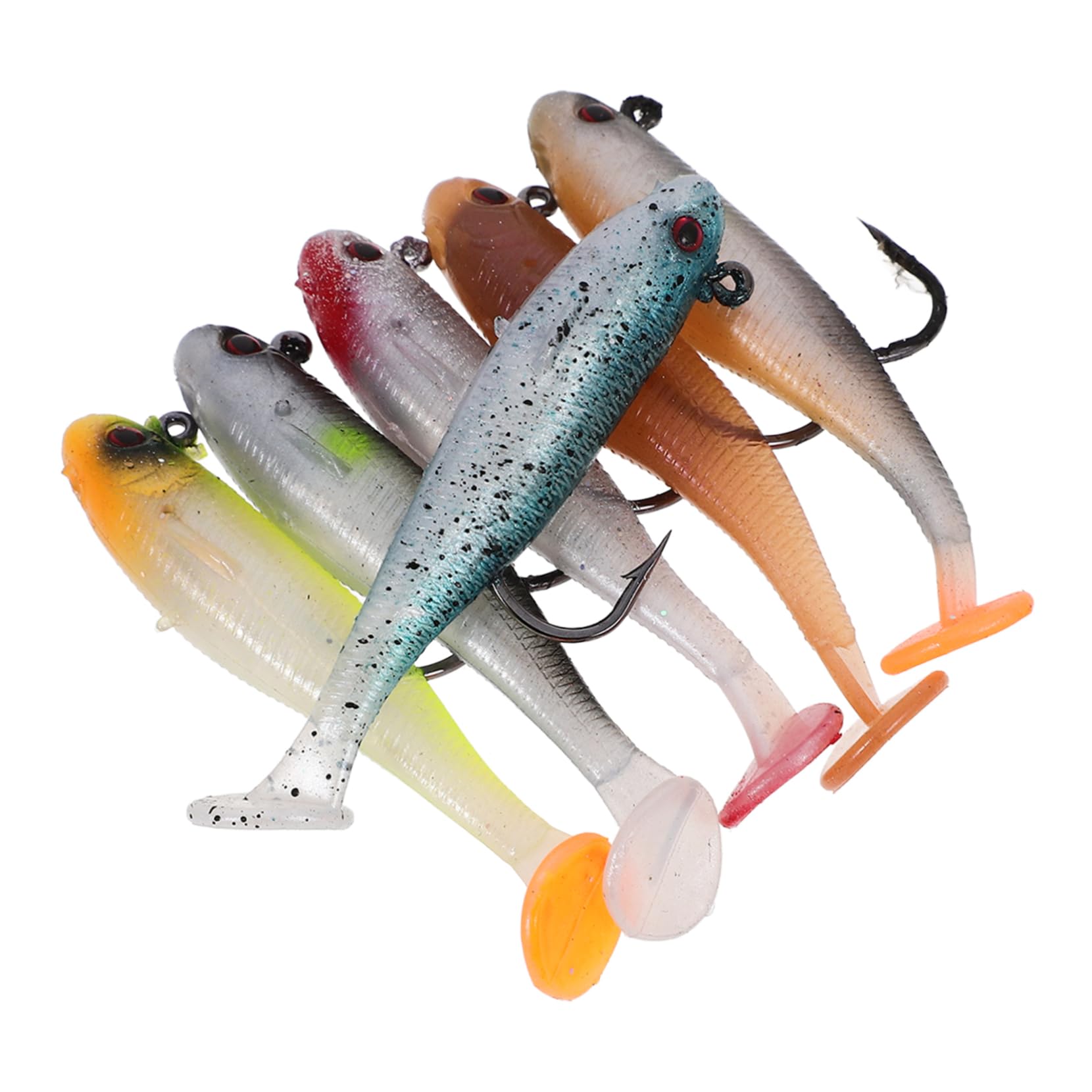 BESPORTBLE Lot De 3 Appâts Artificiels pour La Pêche Au Bar Rayé pour Leau Douce Robustes Et Souples pour Lextérieur 6 Pièces X 3