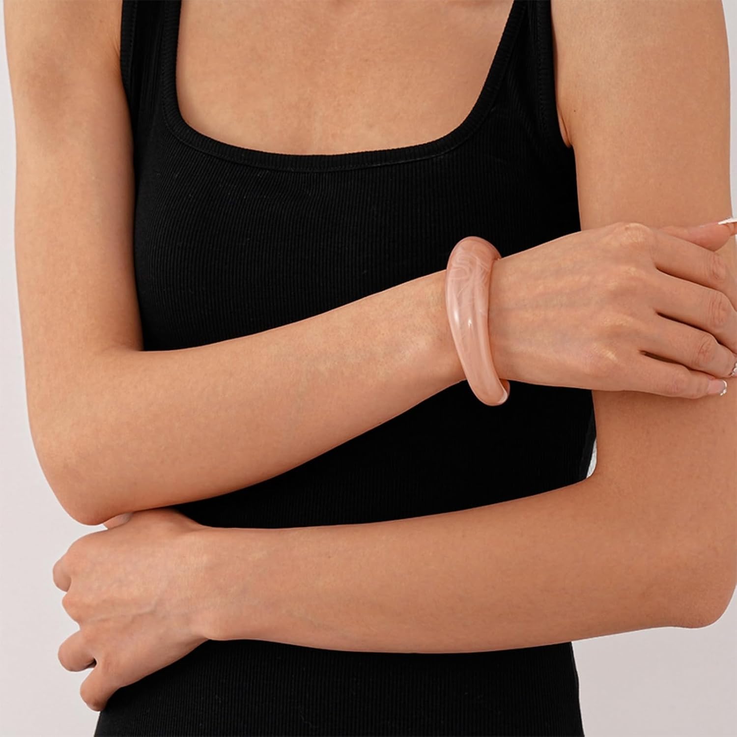 Chunky Acrylic Bracelet for Women,Vintage Candy Color Adjustable Bracelet Statement Irregular Geometry Wrist Bangle Classic Fashion Jewelry - Image 2