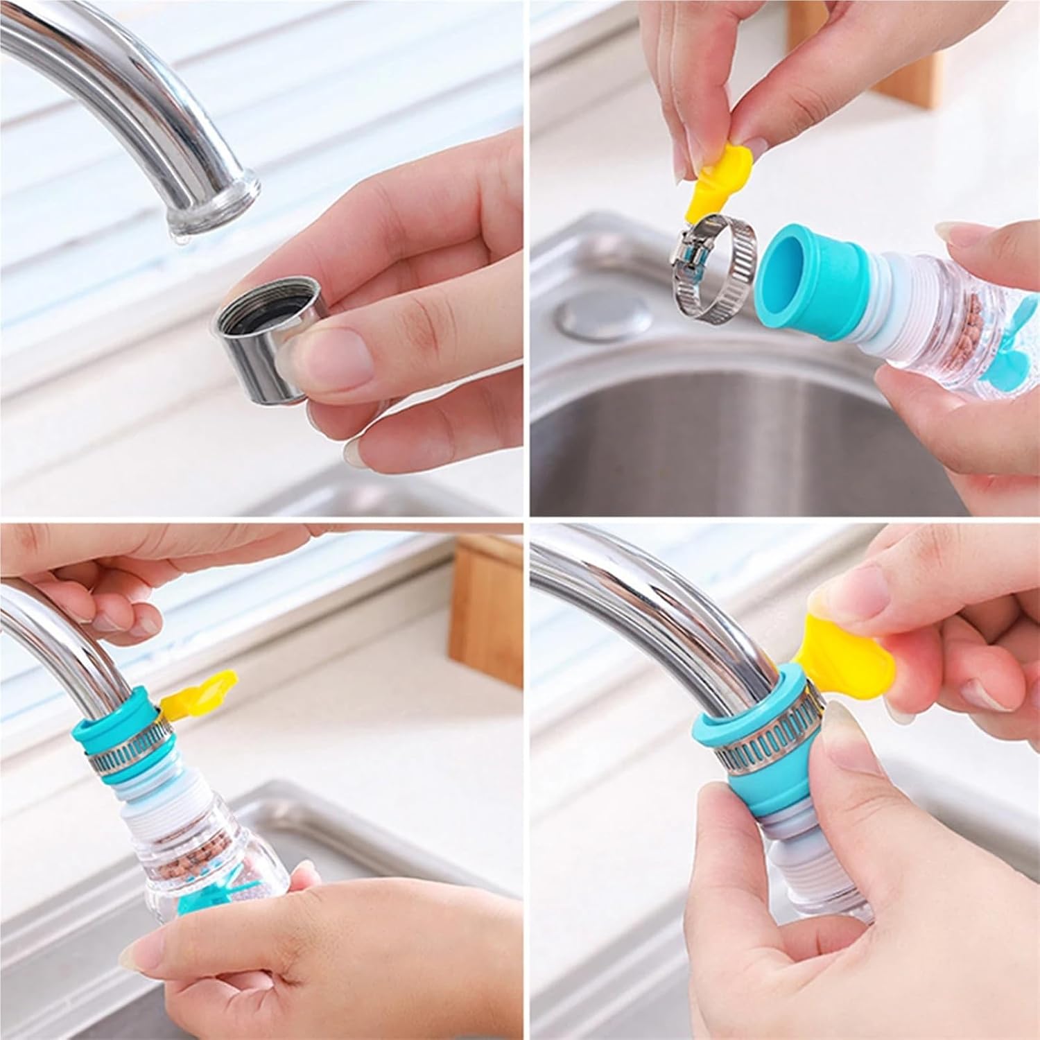 360 Rotation Faucet Swivel Water Saving Economizer Head Shower Kitchen Faucet Nozzle Adapter Sink Accessories 1Pcs(Green)