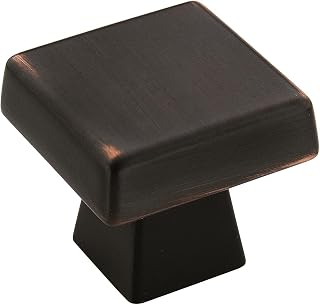 Amerock 55273ORB Blackrock Oversized Square Knob, 1-1/2-Inch, Oil-Rubbed Bronze