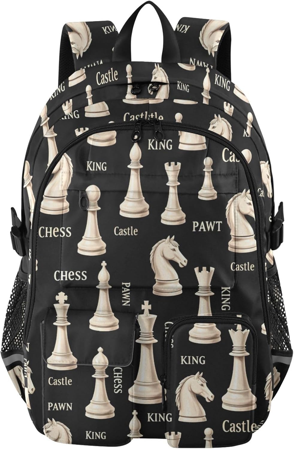 Chess Black Funny 30L Laptop Backpack