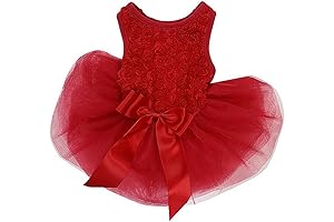 Christmas Wedding Rosettes Dog Dress for SMALL PUPPY by Kirei Sui