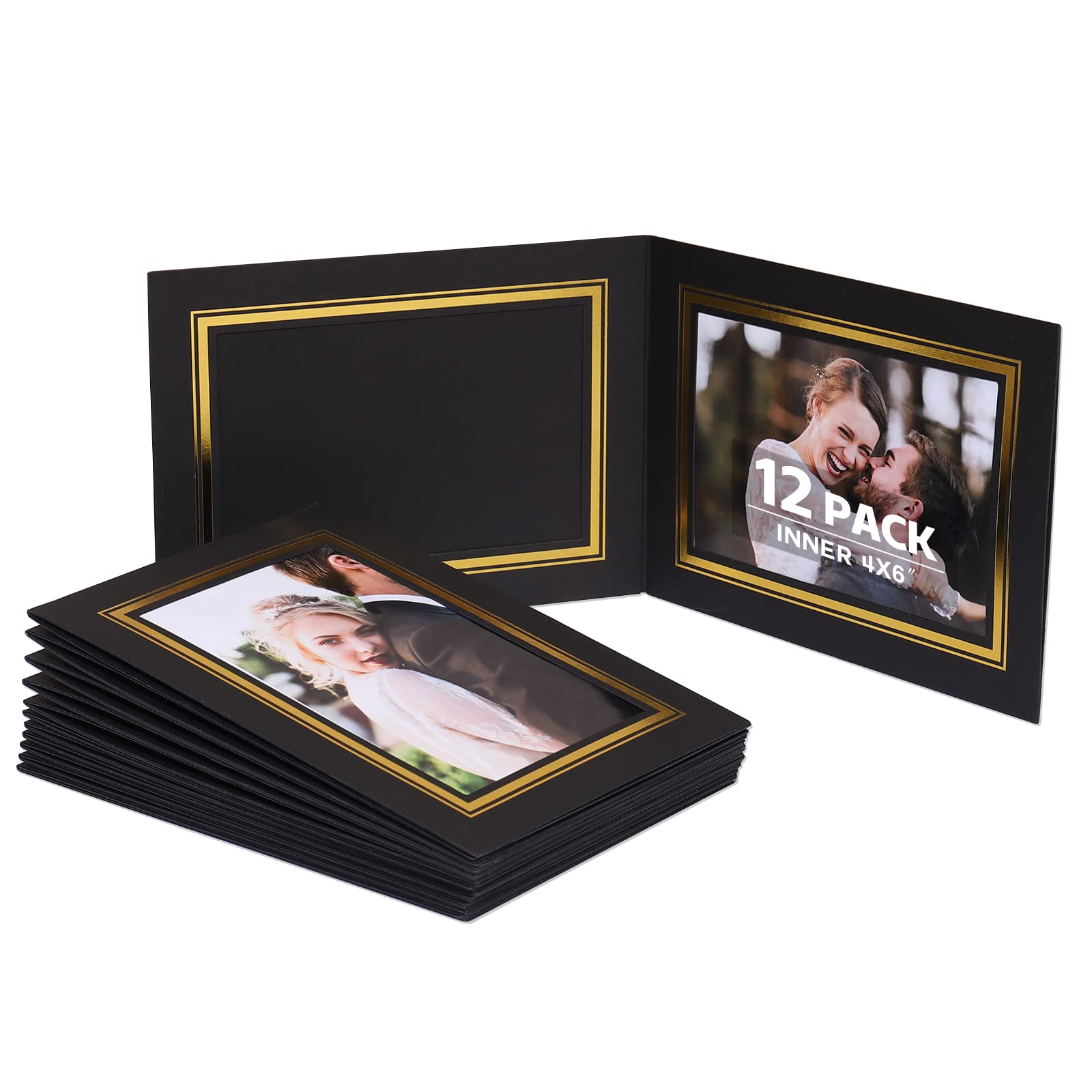 Amazon.com - HOTUO 4x6 Photo Folders, Black Cardboard Picture