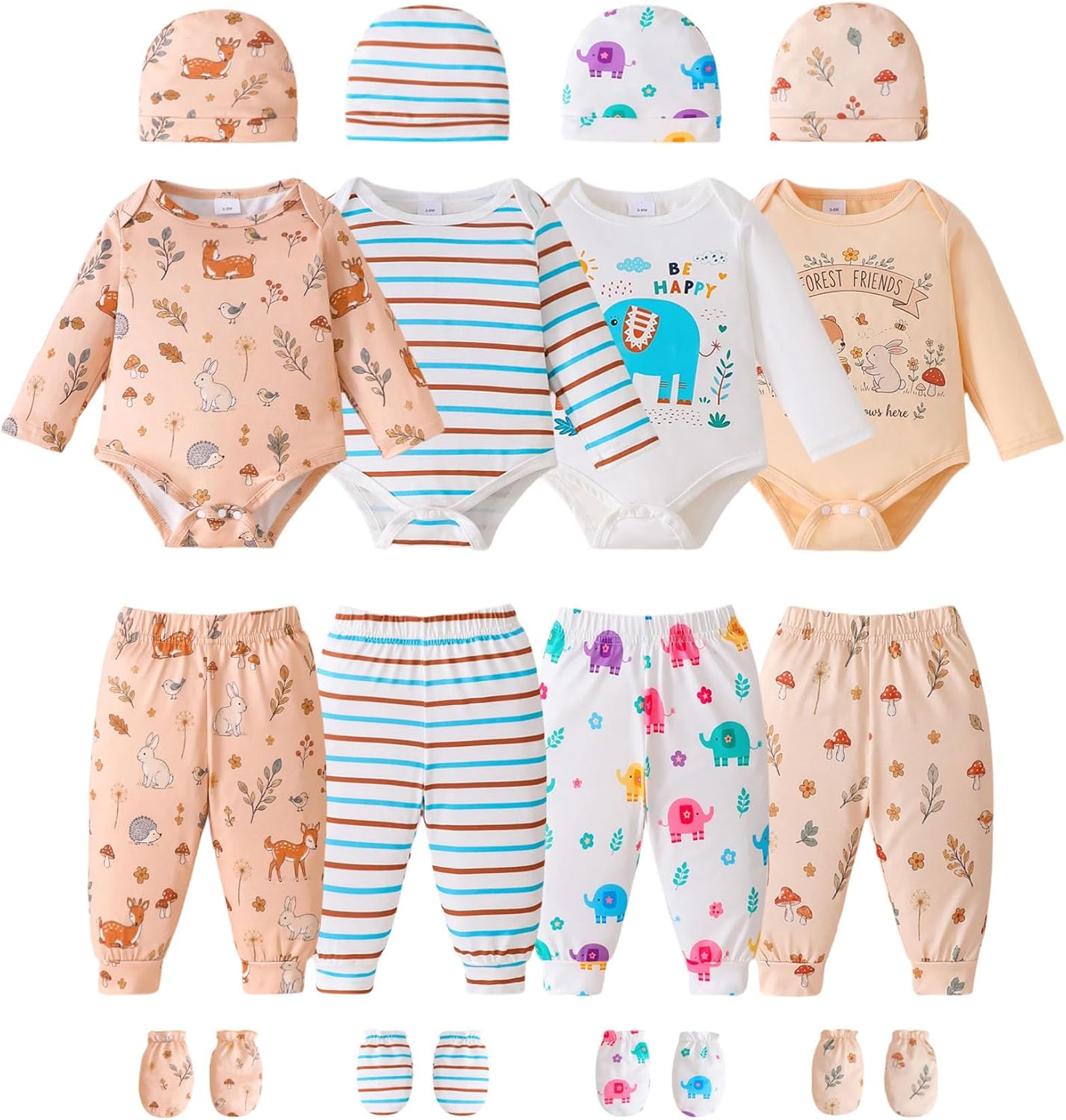 Baby Boy Girl Clothes Newborn Essentials Unisex Must Haves 20Pcs Set Cute Infant Outfits 0 3 6 9 12 18 Months