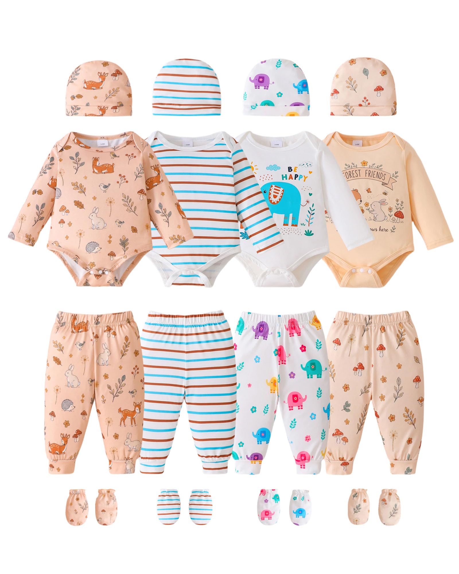 Baby Boy Girl Clothes Preemie Newborn Must Have Infant Essentials Outfits 20 Piece Clothing 0-18 Months