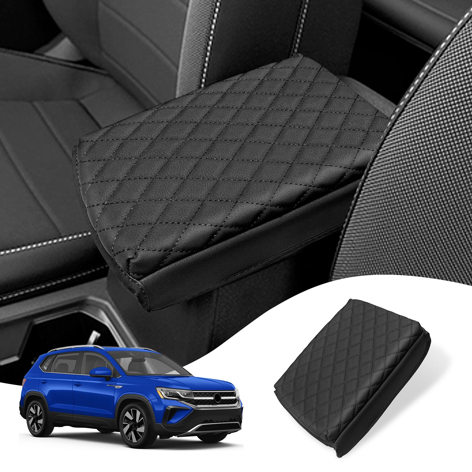 CDEFG Housse D'accoudoir Pour Console Centrale Volkswagen Taos 2022, 2023, 2024, 2025 Pour Accessoires Taos 2022-2025