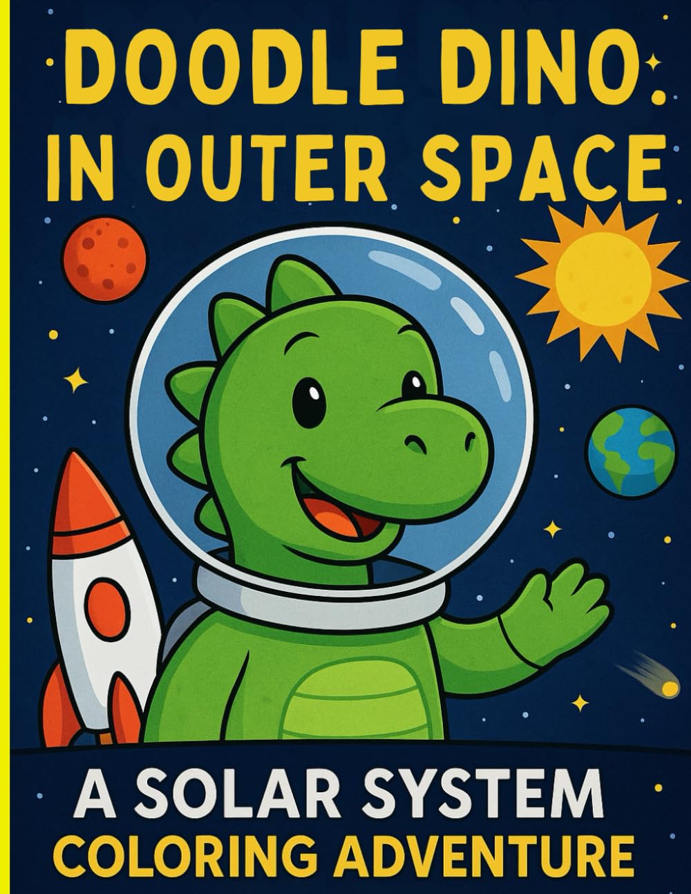 Doodle Dino in Outer Space: A Solar System Coloring Adventure (The Doodle Dino Adventures)