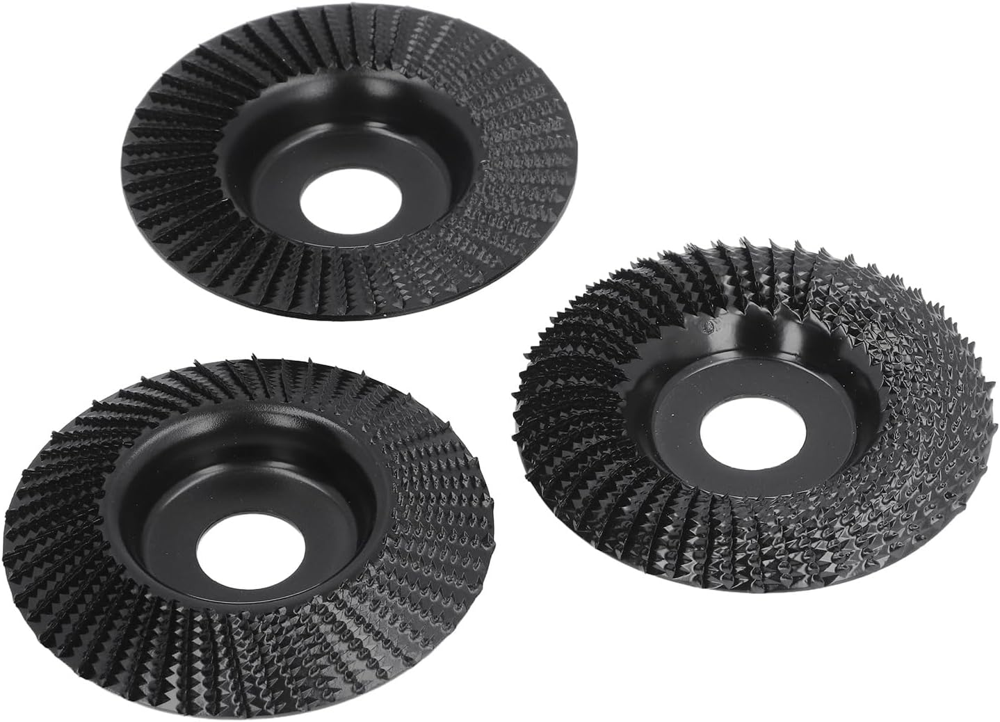 3Pcs Wood Carving Disc Set Woodworking Angle Grinder Grinding Wheels 100mm Dia 22mm ID