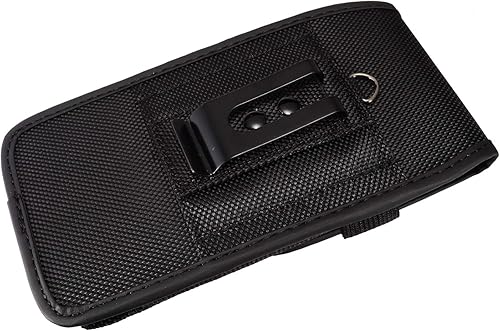 Miniatura 4 de Funda de nailon para iPhone SE (20202022), 11 Pro, XSX, 876S6, Alcatel Insight, LG Aristo 2, Galaxy S10e - Funda vertical de lona para cintura con