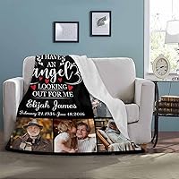 Vista 3 de Custom Memorial Blankets with Photo to Your Loved One's Memory, Memory Lane in Loving Memory Photo Blanket to Remind You of Your Beloved Ones 40x50