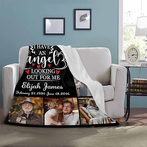 Miniatura 3 de Mantas conmemorativas personalizadas con foto a la memoria de tu ser querido, Memory Lane in Loving Memory Manta de fotos para recordarte a tus