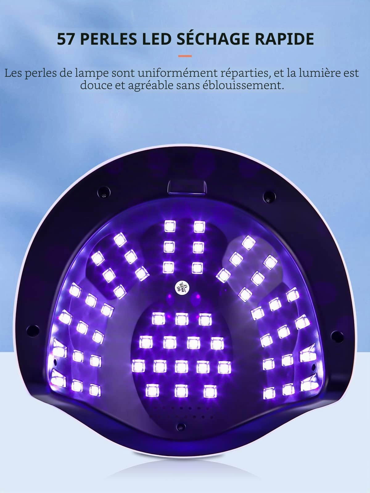 Lampe Uv Ongles Gel Professionnel, 220W Lampe Uv Ongles Semi Permanent, Machine a Ongle avec 4 Minuteries, Capteur Automatique, Séchoir à Ongle pour Toutes Les Gels