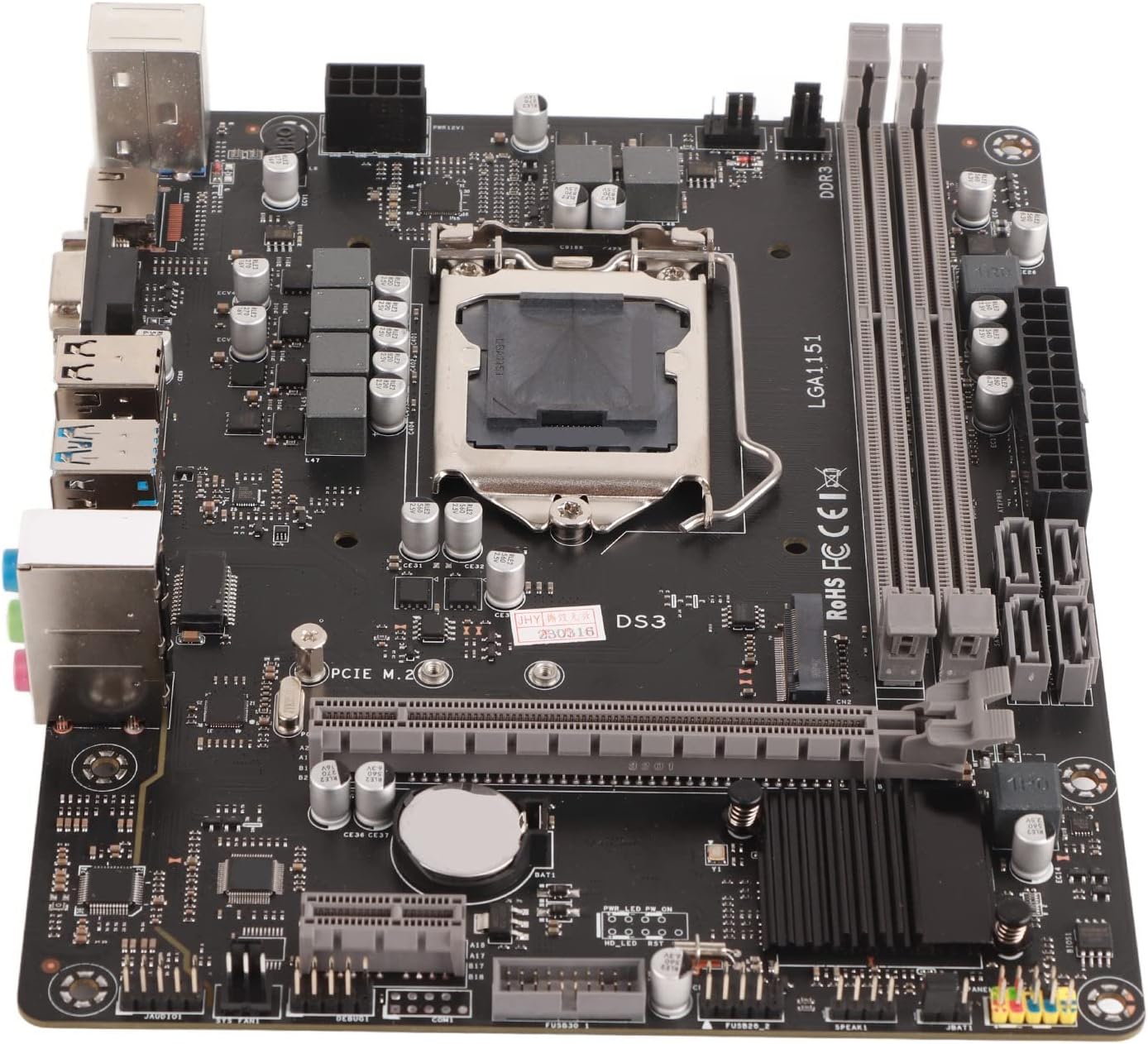 H110 PC Motherboard, Stable DDR3 Motherboard CPU Combo RTL8105E 100M Network Card