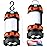 2 Pack Camping Lantern, Outdoor LED Camping Light, Rechargeable Flashlights with 1000LM, 6 Modes, 4000mAh Power Bank, IPX5 Waterproof Portable Emergency Camp Light for Hurricane Survival - Orange