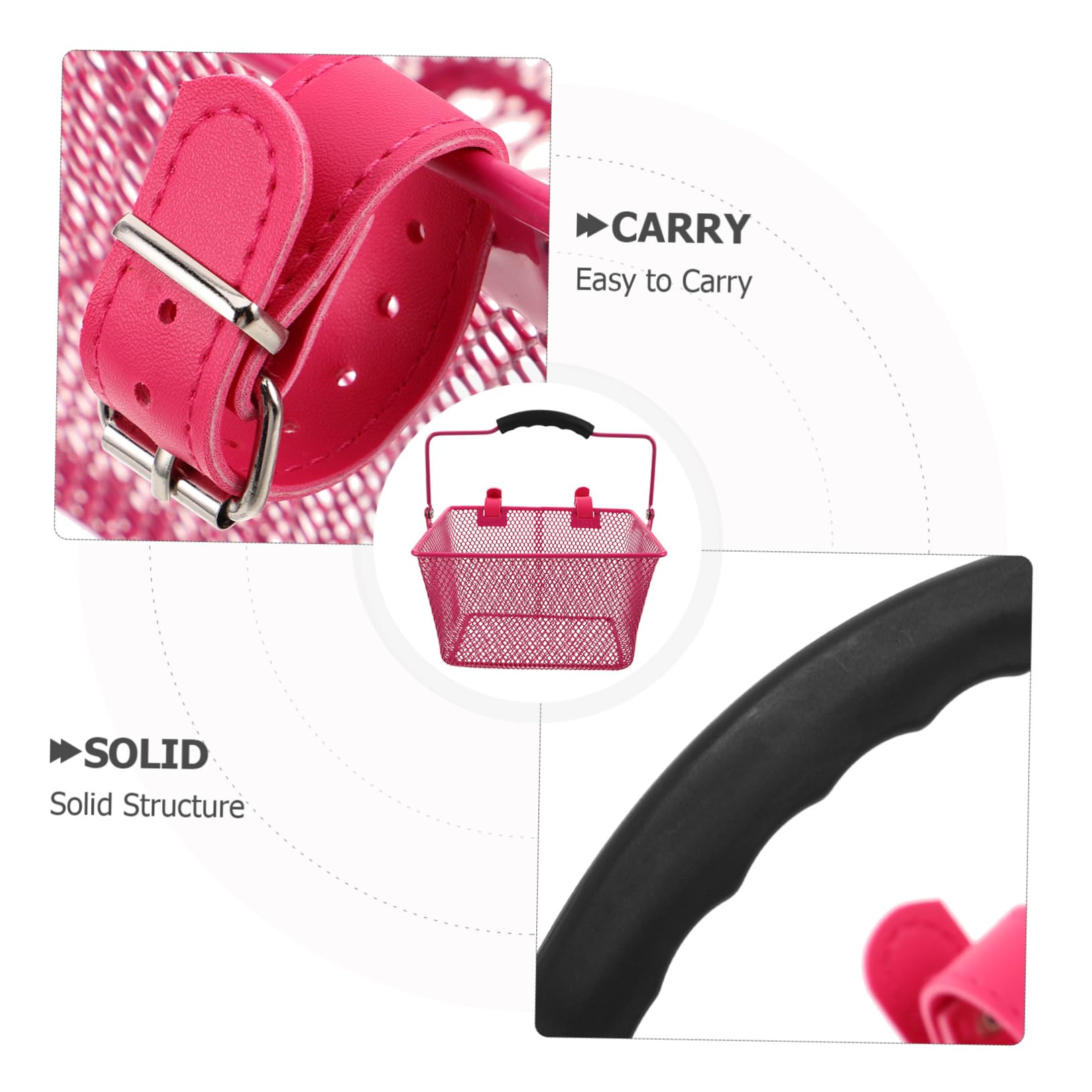 UPKOCH Panier en Métal Panier pour Scooter pour Enfants Pink