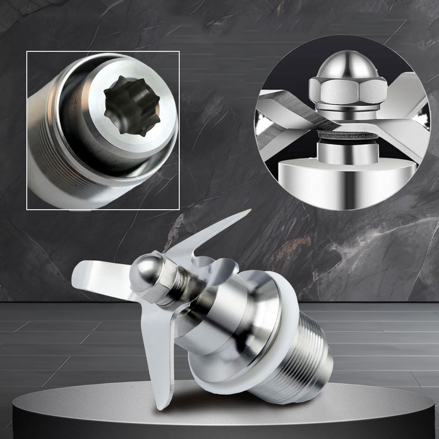 502977 Cutting Blade Assembly Replacement Blending Assembly Blade Cutting Assembly Blender Part 502977 502975 18396 Compatible with WaringCB6 CB10 CB15