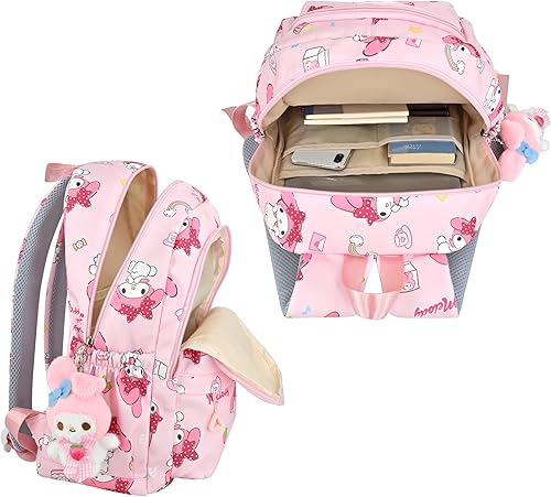 Miniatura 6 de Roffatide Dibujos animados en toda la impresión casual mochila portátil mochila bicicleta viaje senderismo mochila mochila mochila, B, Mediana,