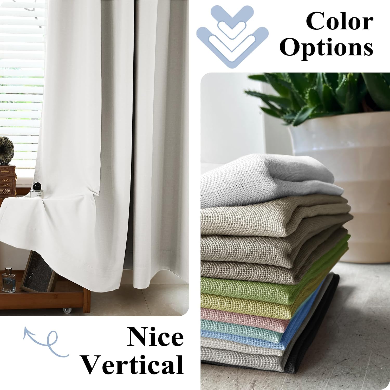 Frelement Extra Long 132 Inches Room Darkening Curtains Decorative Linen Curtains with Tiebacks Grommet Top Window Curtains for High Ceiling Loft Bedroom, 50" W x 132" L, 2 Panels, White