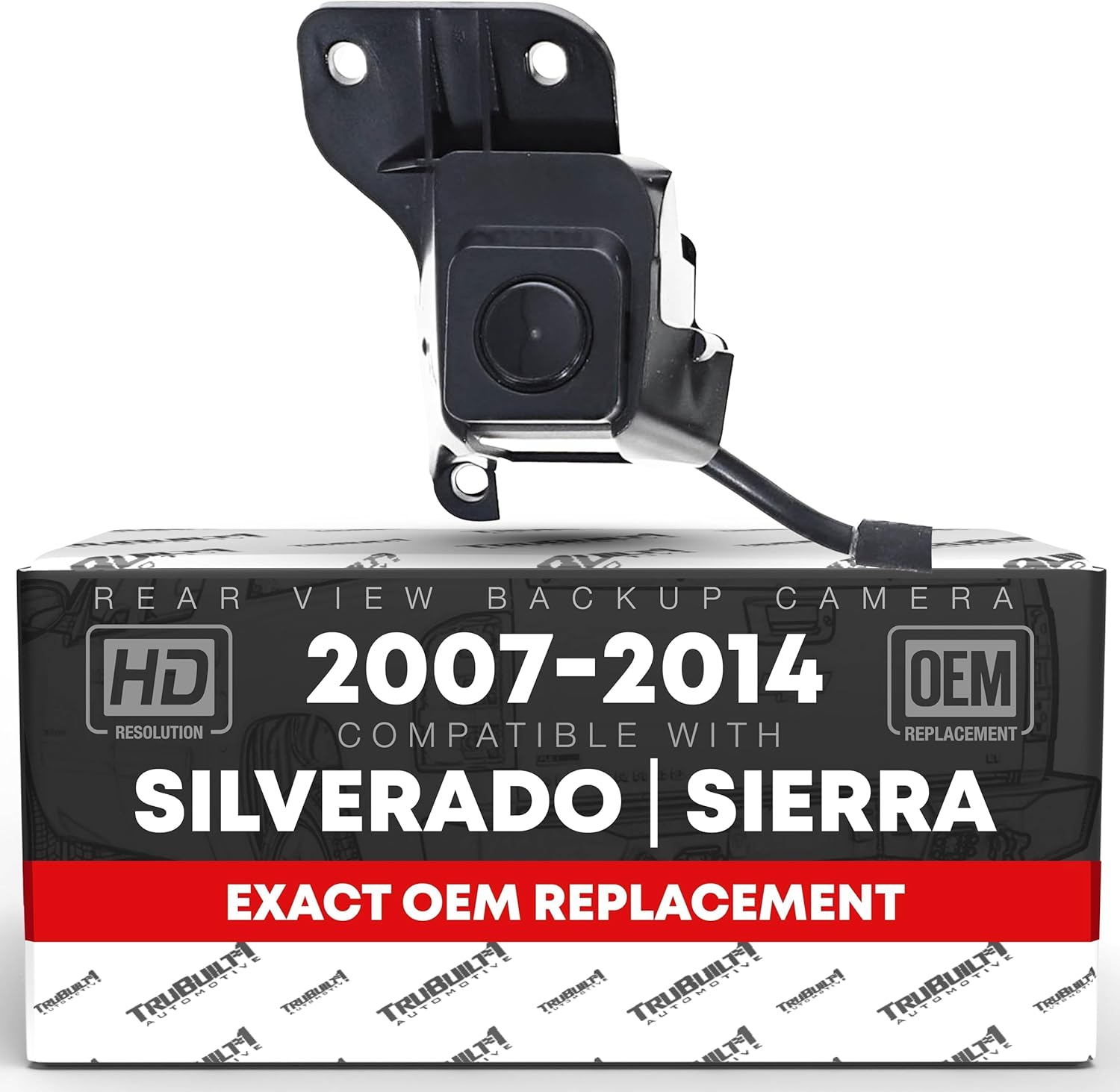 Rear View Backup Camera - Compatible with 2007-2013 Chevrolet Silverado; GMC Sierra 1500, 2011-2014 Chevrolet Silverado; GMC Sierra 2500 3500 - Reverse Park Assist Camera - OEM 23146157, 590-084