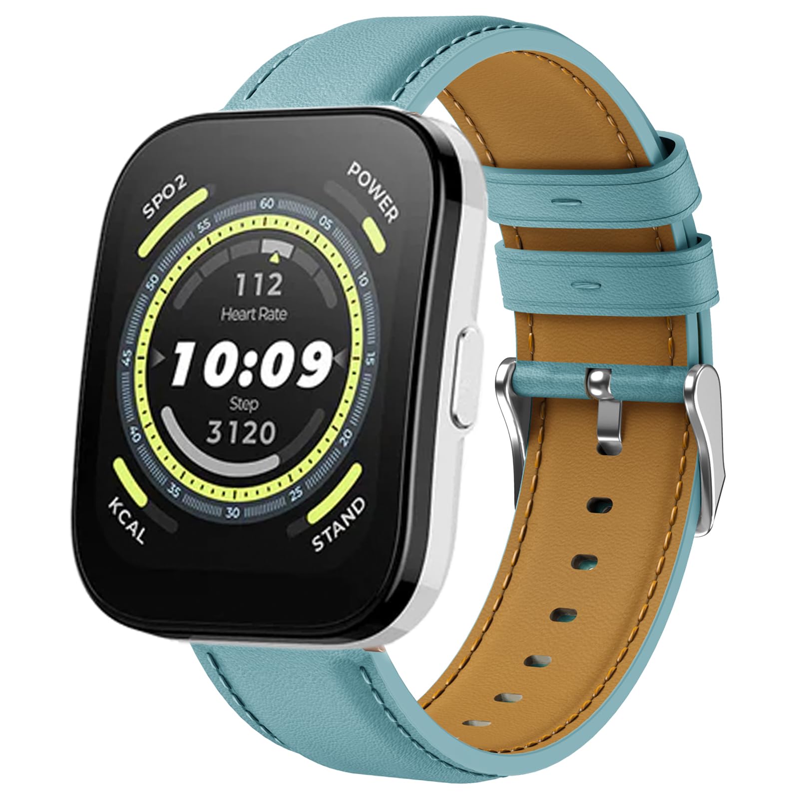 Cuero Correa para Amazfit Bip 5 Pulsera, 22mm Correa de Repuesto Cuero Correa para Amazfit GTR 3 Pro/GTR 4/GTR 3/GTR 2 eSIM/GTR 2e/Amazfit GTR 47mm/Amazfit Cheetah/Cheetah Pro/Stratos 3/Stratos