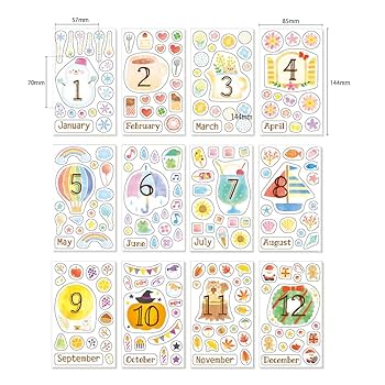 Amazon.co.jp: マスキングシール 扉 1年分セットL【キュート】12