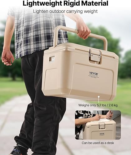 Miniatura 4 de VEVOR Portable Cooler,Hard Cooler with Ice Retention, Heavy-Duty Handles and Strap, Lightweight Rigid Material Insulated Portable Cooler, Suitable