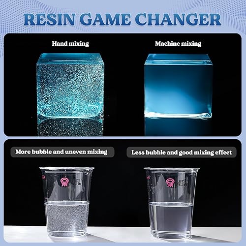 Miniatura 3 de LET'S RESIN Mezclador automático de resina, mezclador epoxi fácil de limpiar, agitador eléctrico para mezcla de 24 onzas líquidas, suministros de