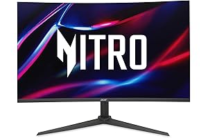 Acer Nitro 31.5" 1440p QHD 180Hz 1ms Curved Gaming Monitor XZ320QU