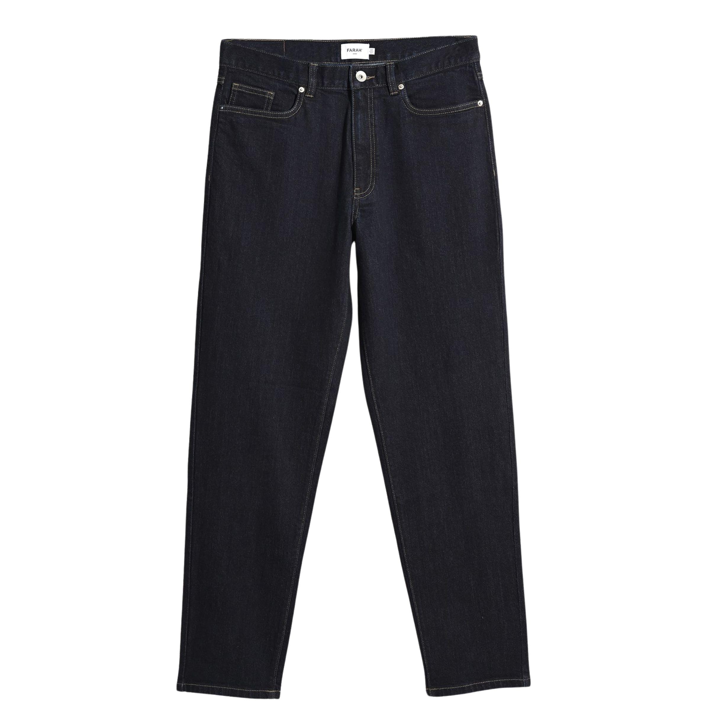 Farah Men's Norwood Straight Denim Jeans, 32, Rise Denim