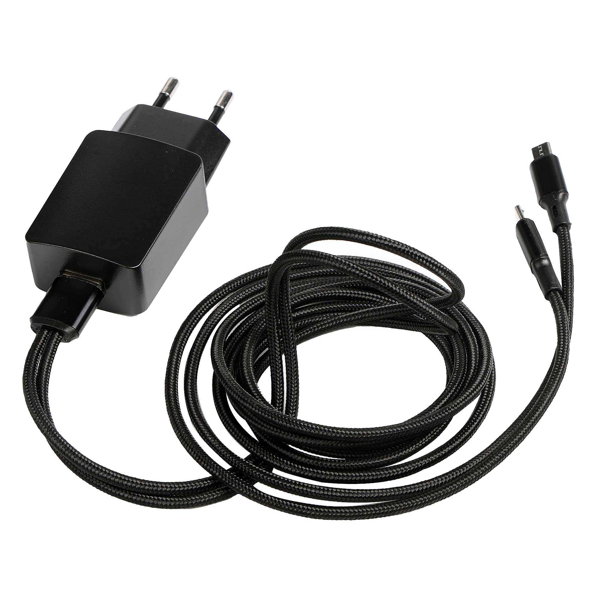 Micro USB Rápido Cable de Carga Adaptador 2 en 1 USB Splitter Cable Adapter Compatible con Motorola 2 Way Radio T62 T72 T82 Extreme T92 H2O XT185 Walkie Talkie PMPN4152AR, PMLN7719AR, IXPN4039