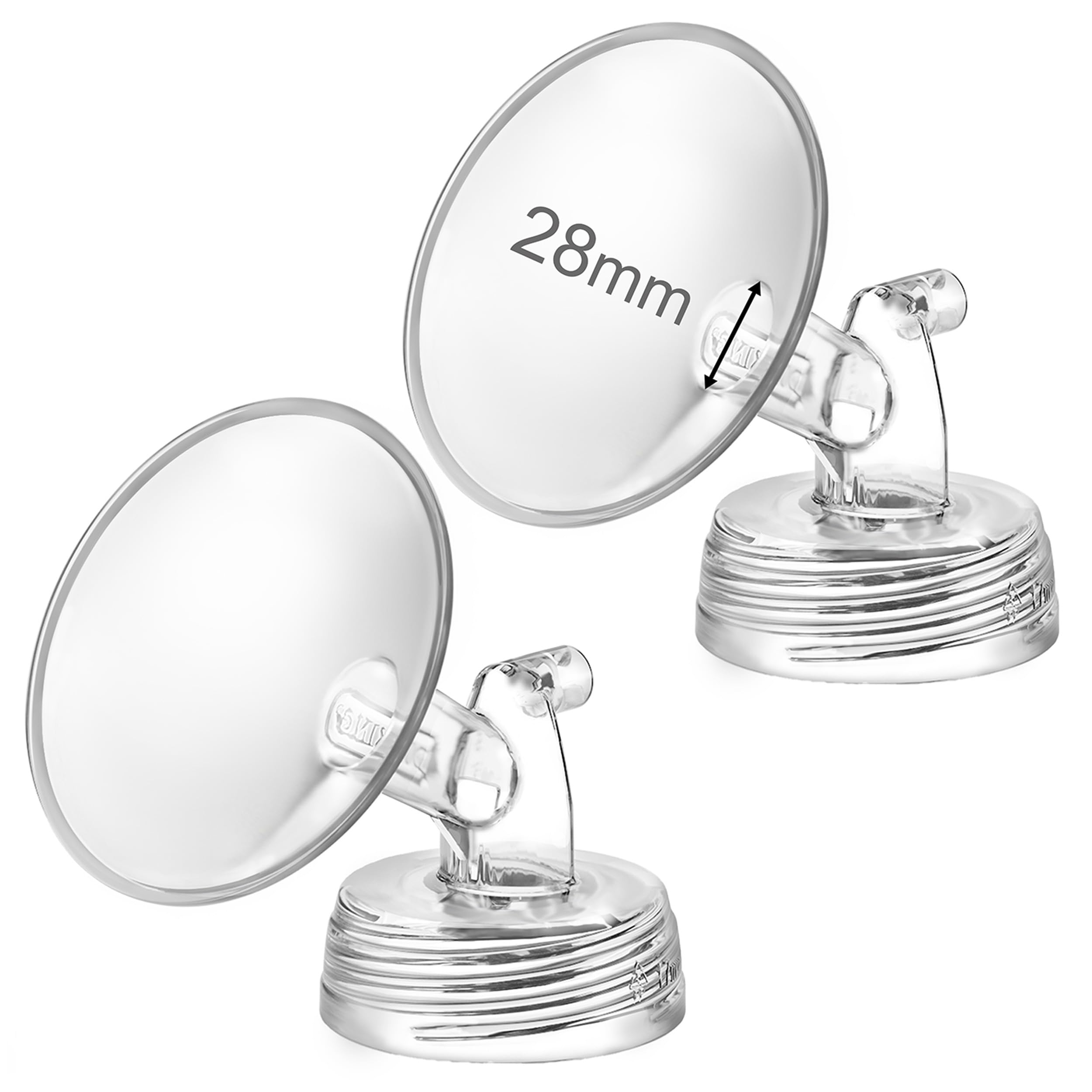 DIFKING 28mm 2 pc Flanges Compatible with Spectra S2 S1 9 Plus Syndergy Gold and Syndergy Gold Portable Breastpumps Replacement to Spectra Pump Parts