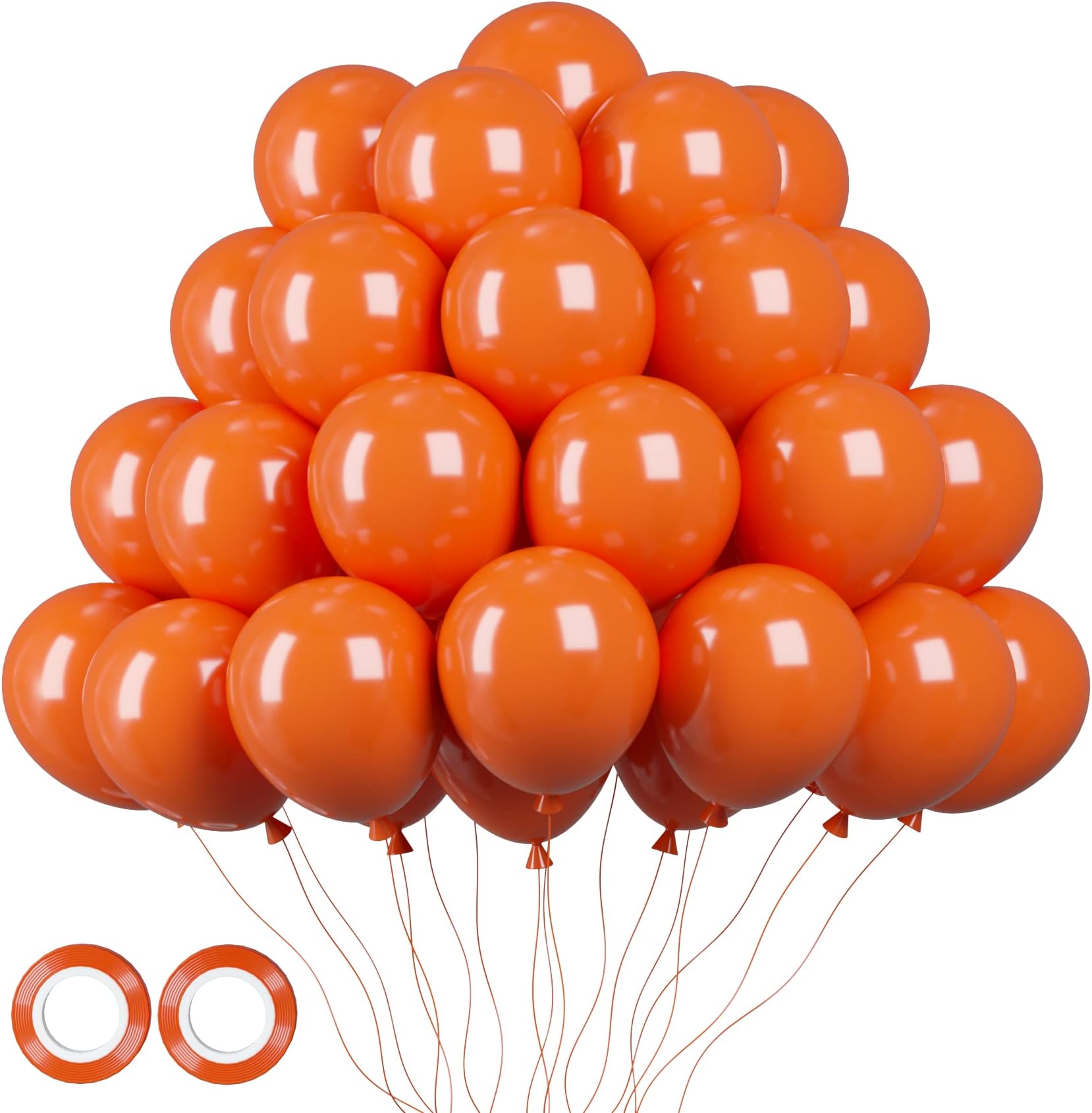 Voircoloria 105pcs Orange Balloons 12inch Party Latex Balloons for Boys Girls Birthday Baby Shower Gender Reveal Wedding Sunflower Party Decorations