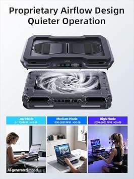 llano V11 Pro Laptop Cooling Pad, Gaming Laptop Cooler RGB Laptop Fan