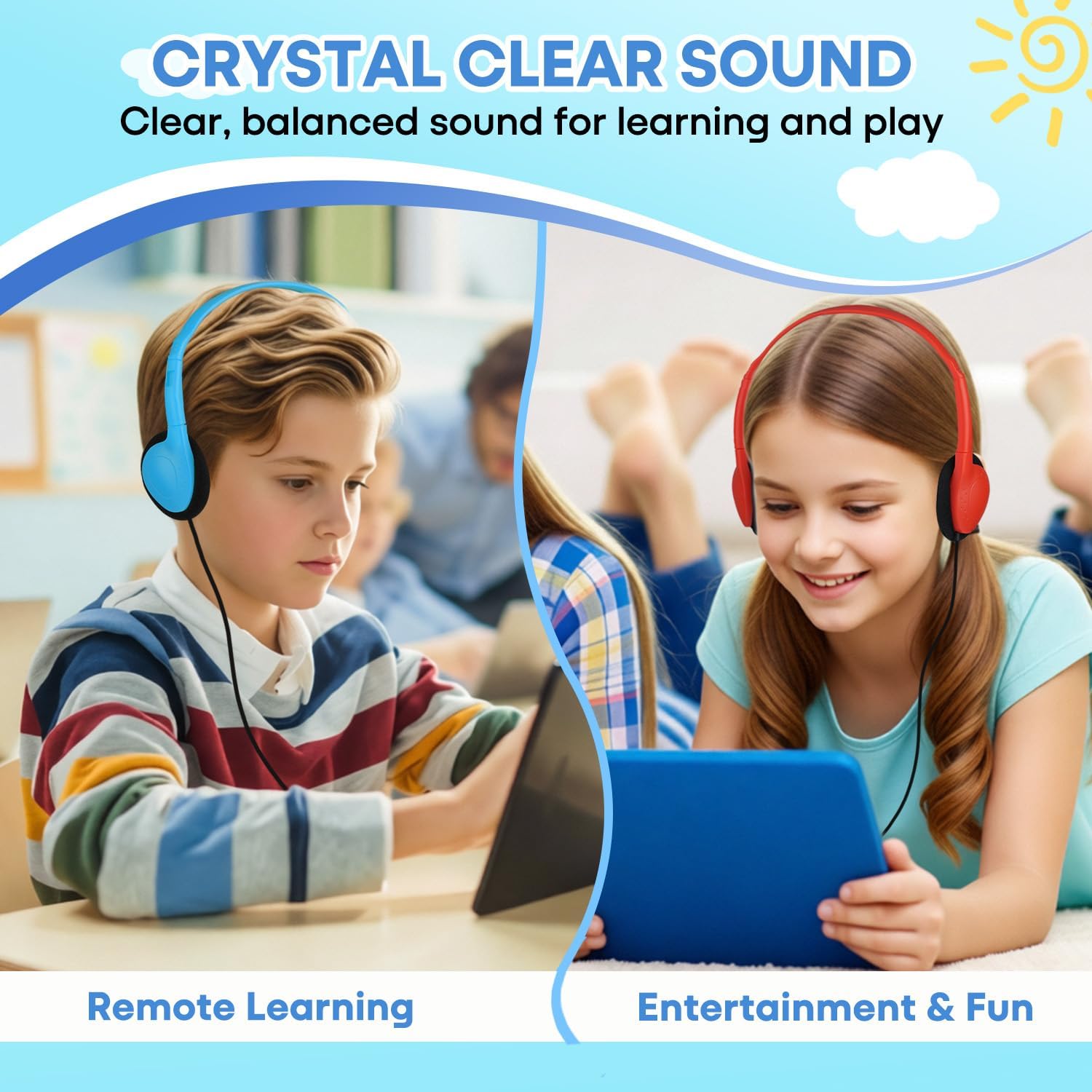 100 Pack USB C Classroom Bulk Headphones for Kids Schools Students K-12, Wholesale Type C Wired Headphones Class Set Compatible with Newer Chromebooks, iPads, Tablets and Laptops(LS857C,100 Mixed) image 5