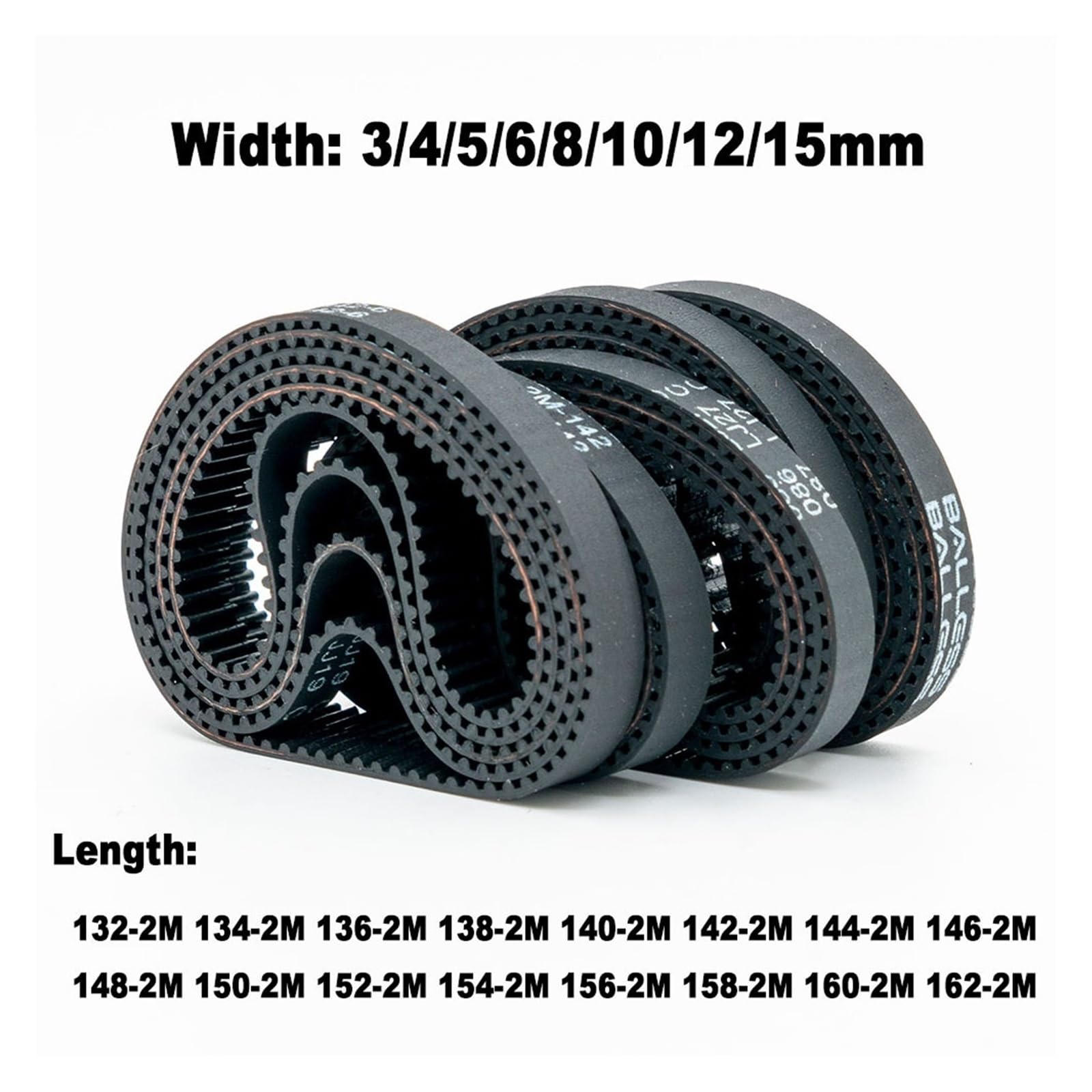 5 uds HTD 2M correa de distribución 136-150 for barredora CNC(136mm-2M,5mm)