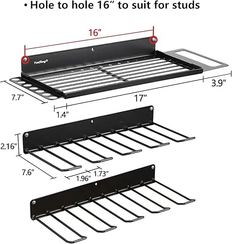 Miniatura 4 de YueTong Organizador de herramientas eléctricas soporte de pared para organizadores de herramientas organizadores de garaje de montaje gratuito y