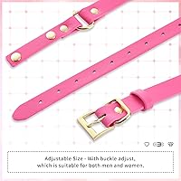 Vista 4 de Littleforbig Juego de chupete y mordaza de cuero con correa ajustable, accesorios para chupete rosa