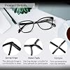 Paquete de 4 lentes de lectura progresivos multifocales para mujer y hombre, bloqueadores de luz azul, con bisagra de resorte 5