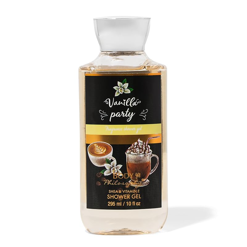 BODY Philosophy Velvet Nectar Vanilla Party Gel de Banho com Fragrância de Baunilha, Manteiga de Karité e Vitamina E, 300 mL