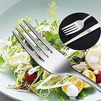 Vista 4 de Travel Utensils,Metal Soup Spoon Fork and Chopsticks Set,188 Stainless Steel Cutlery Set Portable Camp Reusable Flatware Silverware with Case (SXH)