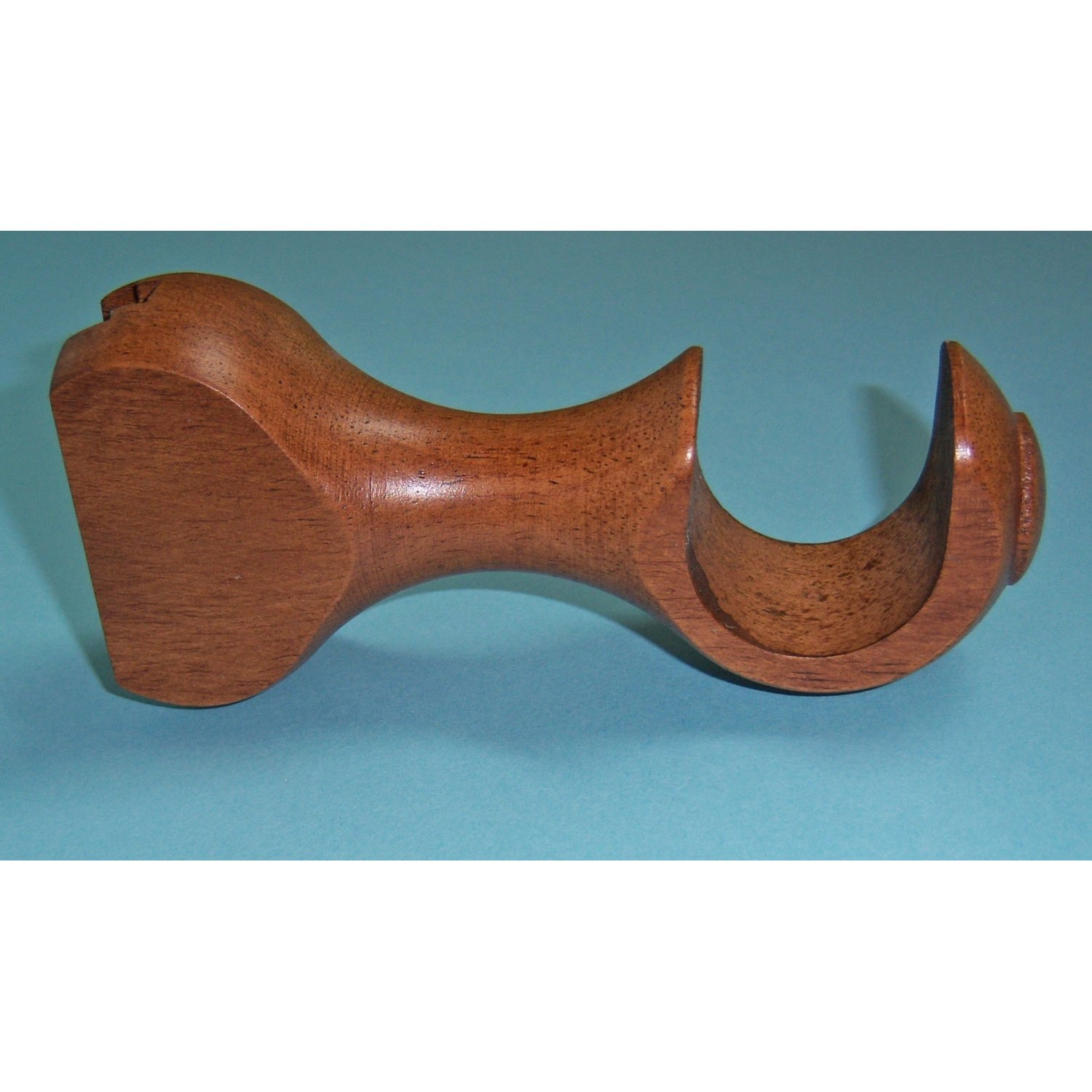 Kirsch Round Center Support Bracket in Estate Oak finish for a 1-3/8 dowel rod - 1/pack