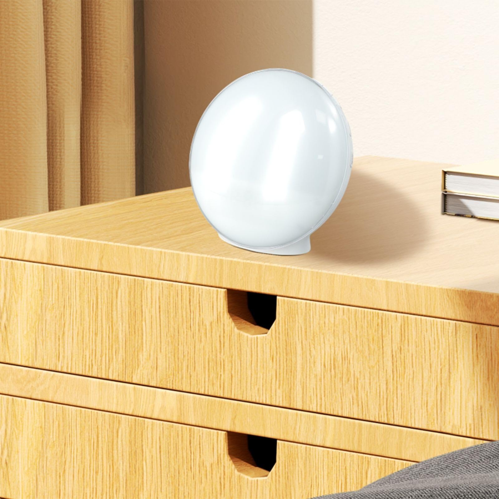 Reloj despertador de simulación de amanecer con radio FM y luz nocturna, alarma de luz natural para dormitorio y hogar