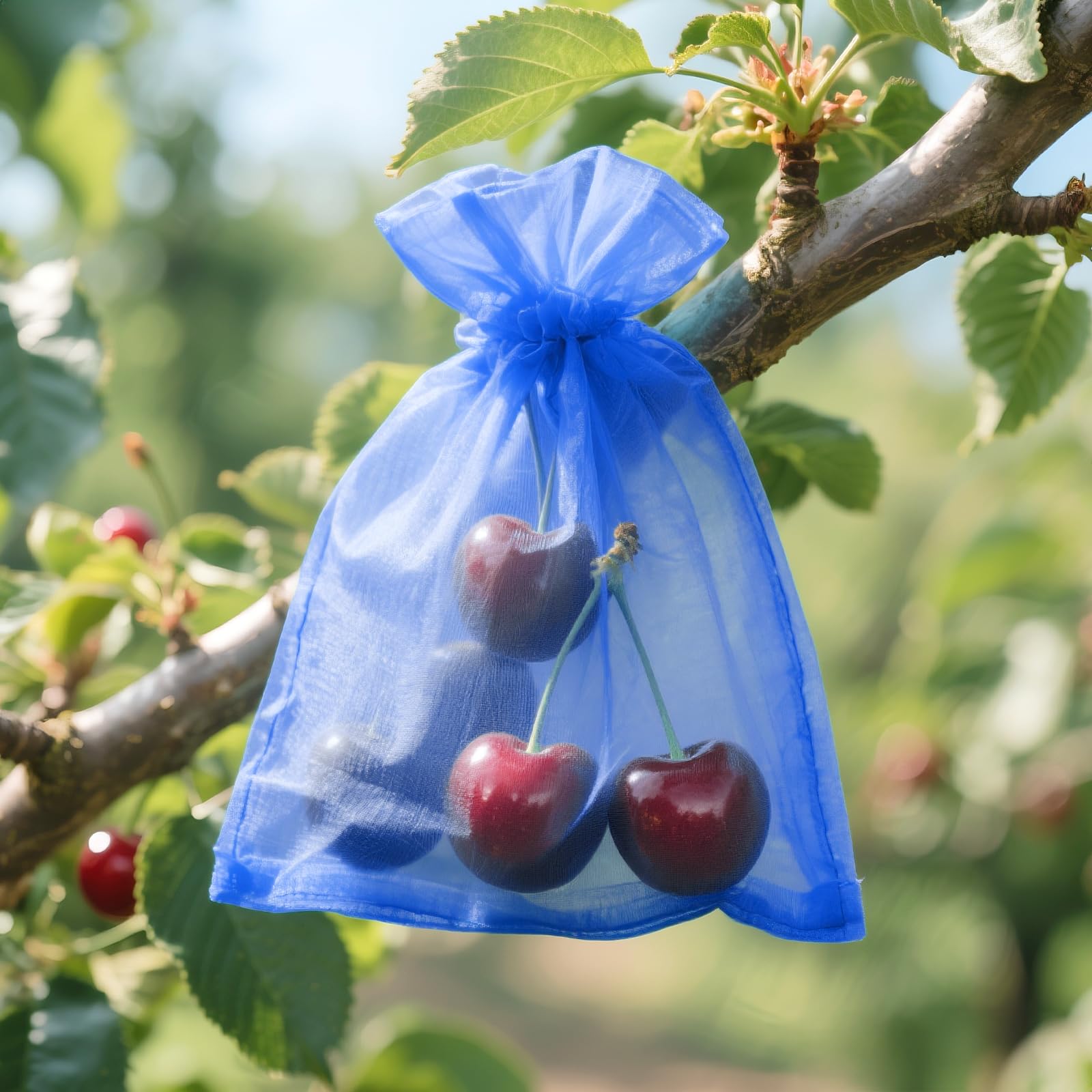 G2PLUS 100PCS Bolsas Organza Azul: Bolsas de Organza de Regalo con Cordón 10×15CM para Boda Favores Joyas y Dulces